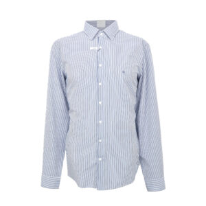 Calvin Klein férfi hosszú ujjú ing, kék csíkos, 100% pamut, slim fit