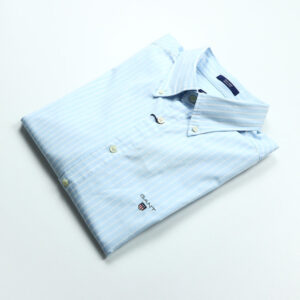 Gant férfi hosszú ujjú ing, világoskék csíkos, regular fit