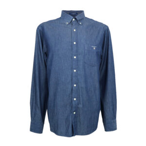 Gant férfi hosszú ujjú ing, sötétkék, 100% pamut, regular fit
