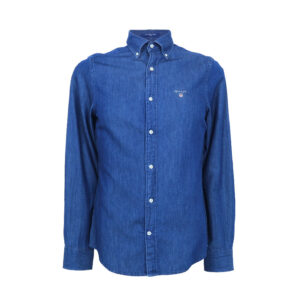 Gant férfi hosszú ujjú ing, kék, 100% pamut, slim fit