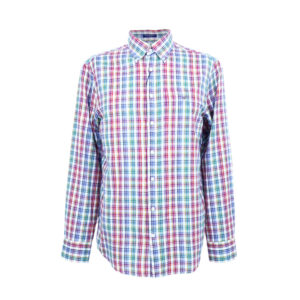 Gant férfi hosszú ujjú ing, színes kockás, 100% pamut, regular fit