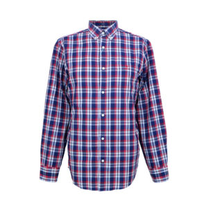 Gant férfi hosszú ujjú ing, kék-piros-fehér kockás, tech prep, regular fit