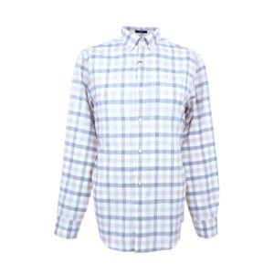 Gant férfi hosszú ujjú ing, drapp-szürke kockás, regular fit