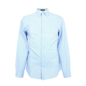 Gant férfi hosszú ujjú ing, világoskék pöttyös, 100% pamut, slim fit