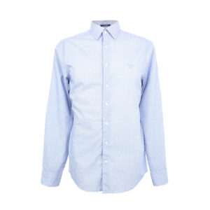 Gant férfi hosszú ujjú ing, világoskék mintás, 100% pamut, extra slim fit