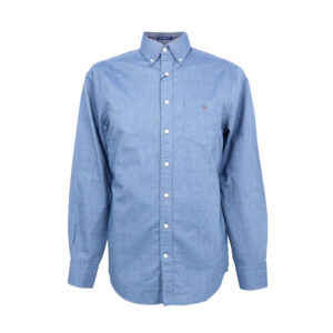Gant férfi hosszú ujjú ing, világoskék, pöttyös, 100% pamut, regular fit