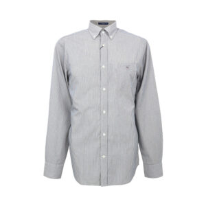 Gant férfi hosszú ujjú ing, fekete csíkos, 100% pamut, regular fit