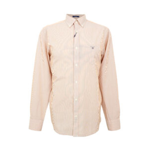 Gant férfi hosszú ujjú ing, narancs csíkos, 100% pamut, regular fit