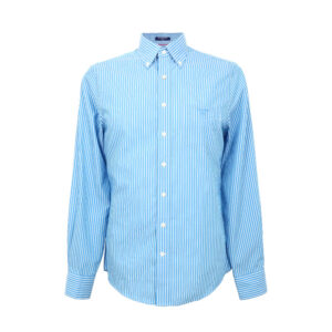 Gant férfi hosszú ujjú ing, világoskék csíkos, 100% pamut, regular fit