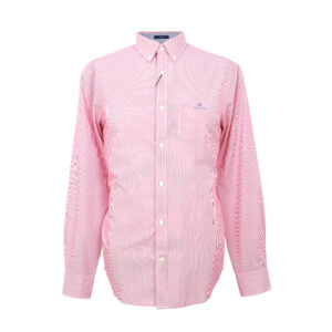 Gant férfi hosszú ujjú ing, rózsaszín csíkos, 100% pamut, regular fit