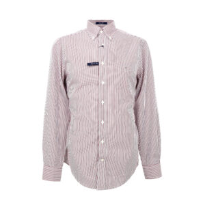 Gant férfi hosszú ujjú ing, bordó csíkos, 100% pamut, regular fit