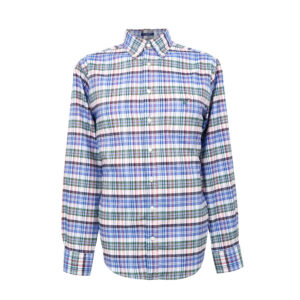 Gant férfi hosszú ujjú ing, színes kockás, pamut, regular fit