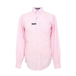 Gant férfi hosszú ujjú ing, világos rózsaszín csíkos, 100% pamut, regular fit