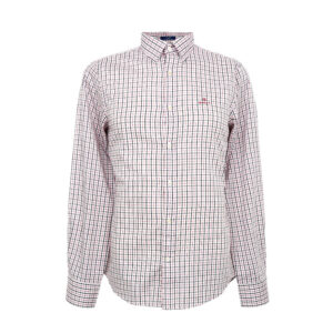 Gant férfi hosszú ujjú ing, fekete-piros kockás, slim fit