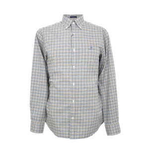 Gant férfi hosszú ujjú ing, színes kockás, 100% pamut, regular fit