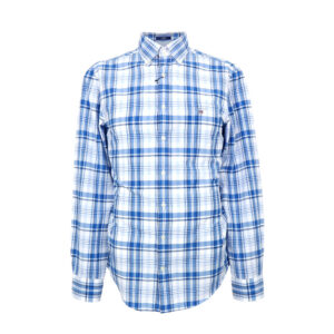 Gant férfi hosszú ujjú ing, kék kockás, 100% pamut, regular fit