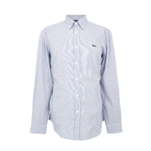 Harmont & Blaine férfi hosszú ujjú ing, kék csíkos, 100% pamut, narrow fit