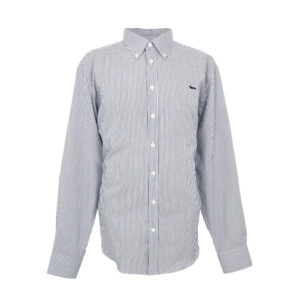 Harmont & Blaine férfi hosszú ujjú ing, kék csíkos, 100% pamut, regular fit