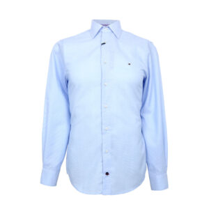 Tommy Hilfiger férfi hosszú ujjú ing, világoskék, 100% pamut, regular fit, easy care