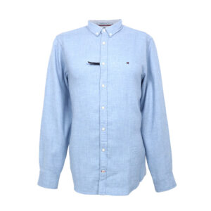 Tommy Hilfiger férfi hosszú ujjú ing, világoskék, 100% pamut, regular fit