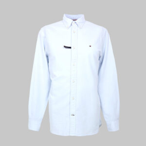 Tommy Hilfiger férfi hosszú ujjú ing, világoskék, organikus pamuttal, regular fit