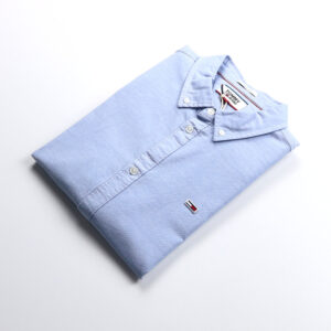 Tommy Hilfiger férfi hosszú ujjú ing, világoskék, slim fit, pamut