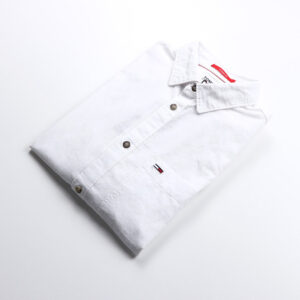 Tommy Hilfiger férfi hosszú ujjú ing, fehér, classic fit, pamut-len