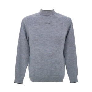 Calvin Klein férfi kötött pulóver, szürke, 100% gyapjú