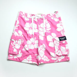 Abercrombie & Fitch férfi fürdőnadrág, rózsaszín virágos