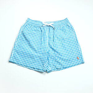 Polo Ralph Lauren férfi fürdőnadrág, világoskék kockás