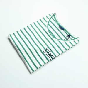 Gant női póló, zöld csíkos, 100% pamut