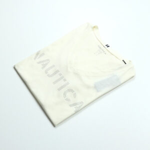 Nautica női v-nyakú póló, krémszín, 100% pamut