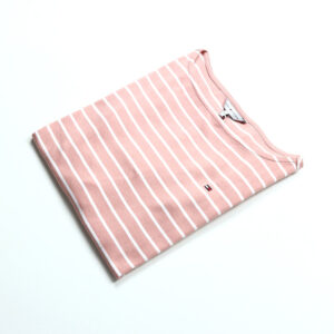 Tommy Hilfiger női póló, világosrózsaszín csíkos, 100% organikus pamut