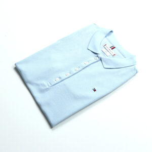 Tommy Hilfiger női galléros ujjatlan póló, világoskk, pamut, slim fit