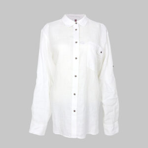 Tommy Hilfiger női hosszú ujjú ing, törtfehér, 100% len