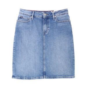 Tommy Hilfiger női farmerszoknya, világoskék, pamut