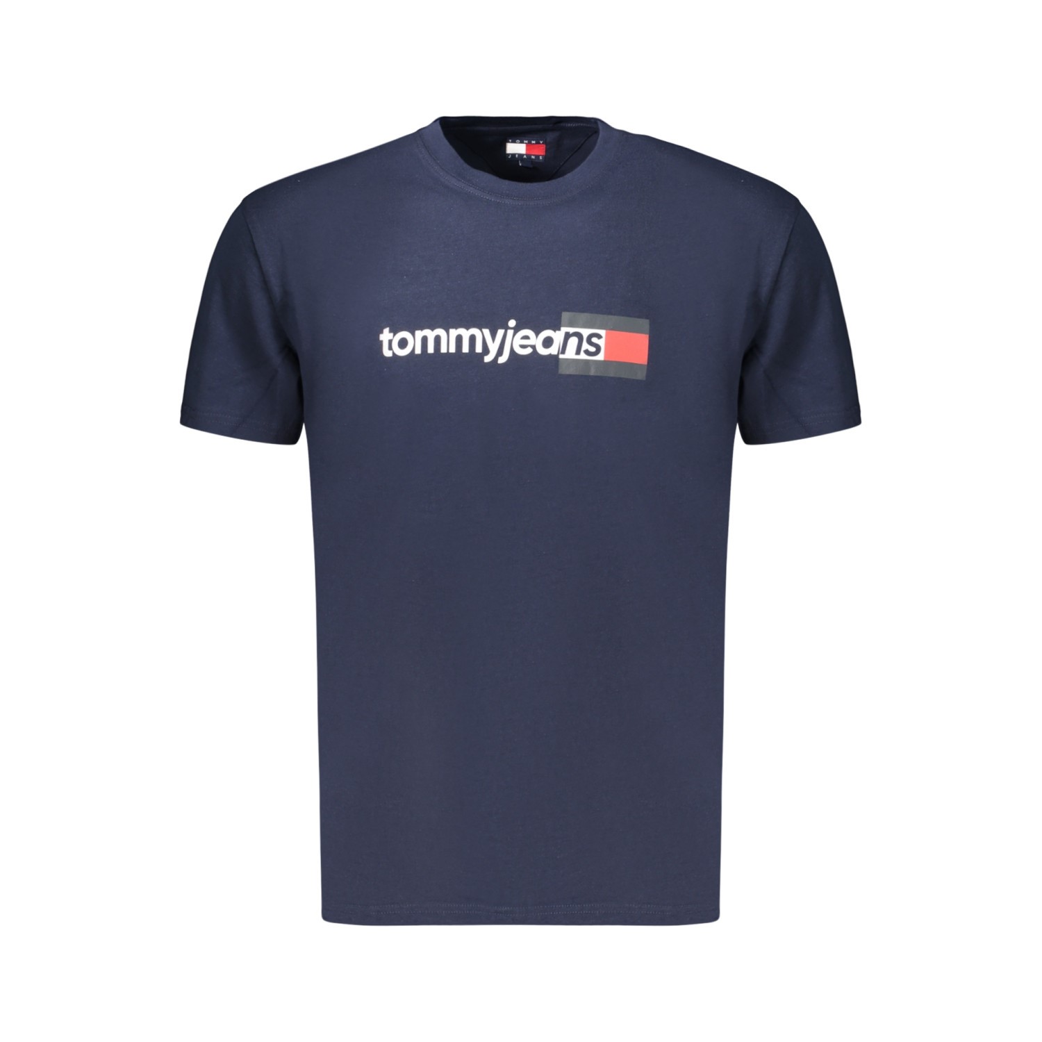 Tommy Hilfiger felirattal díszített sötétkék férfi póló